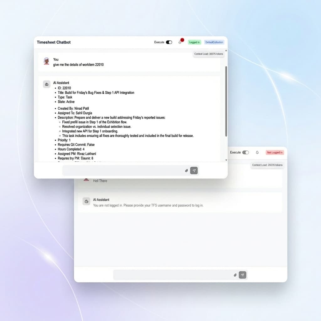 Timesheet Chatbot for Azure DevOps project screenshot 2